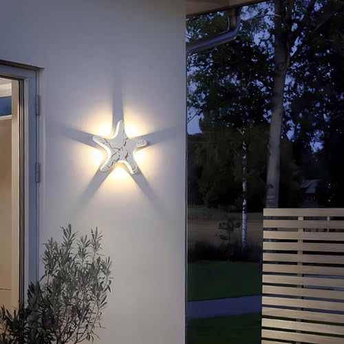 Apliques de pared LED para jardín y terraza, lámpara moderna creativa e impermeable 7