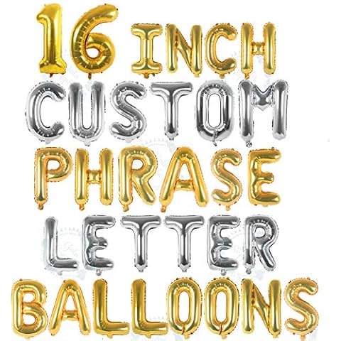 Silver & Gold Letter Balloons by Gala Supplies Cover