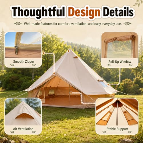 Carpa Bell para 4-8 Personas, 4 Estaciones, 13.1FT miniatura 4