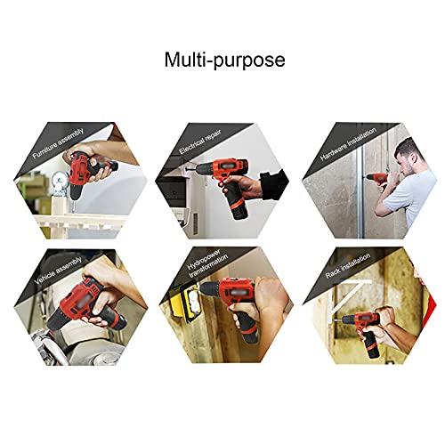 Elektrowerkzeug Wiederaufladbare Handbohrmaschine Lithiumbatterie Bohrmaschine Pistolenbohrmaschine Elektrodreher… – Bild 8