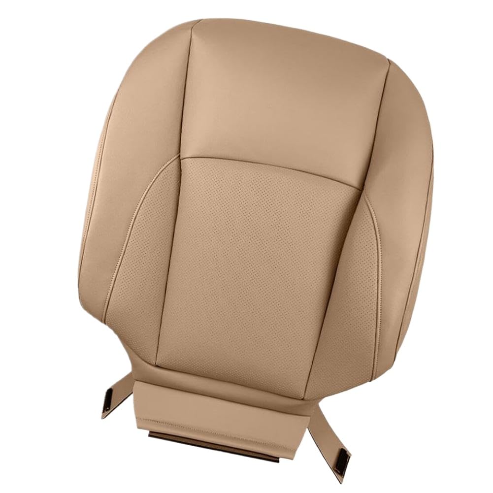 Hoping Funda de Respaldo Inclinada para Asiento Perforado de Cuero sintético del Lado Izquierdo del Conductor, Color Beige, Compatible con Es350 2007 2008 2009 2010 2011 2012