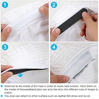 45PCS Hat Size Tape, Hat Size Reducer, Foam Reducing Tape for Hats Caps Sweatband(Black and White)
