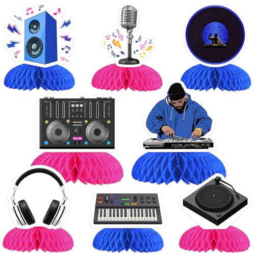 Kit de table disco et hip-hop en nid d'abeille musical