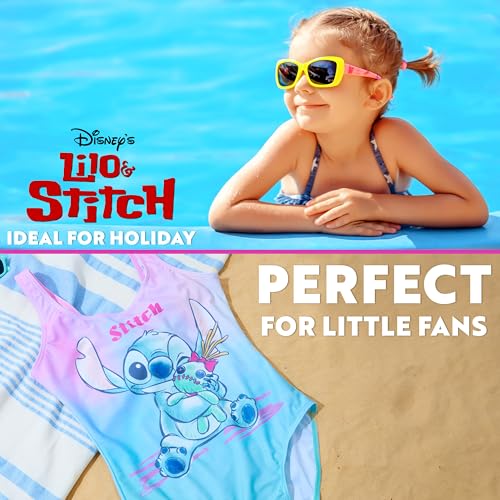 Image of Disney Girls One Piece Swimming Costume, Comfortable Stretchy Swimsuit - Girls Gifts