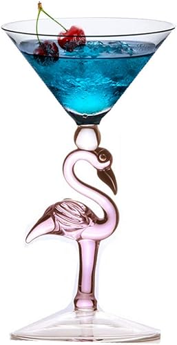 Miniatura 8 de Creative Pink Flamingo Cóctel Martini Copa Vajilla Fresca Bar Bar Vino Set (1, copa de vino de 11.2 fl oz)
