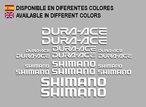 Ecoshirt 7W-RBAH-36CK Stickers Shimano Dura Ace F169 Vinyl Adesivi Decal Aufkleber ะะขั MTB Stickers Bike, White