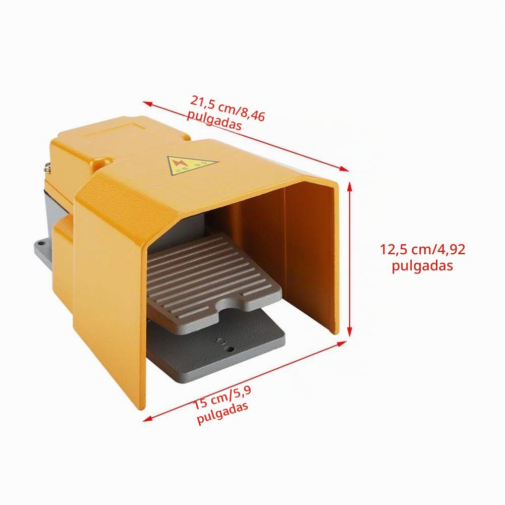 GOTOTOP Interruptor de pedal industrial momentáneo Foot Pedal Switch Foot Controller pedal interruptor, 250 V 10 A
