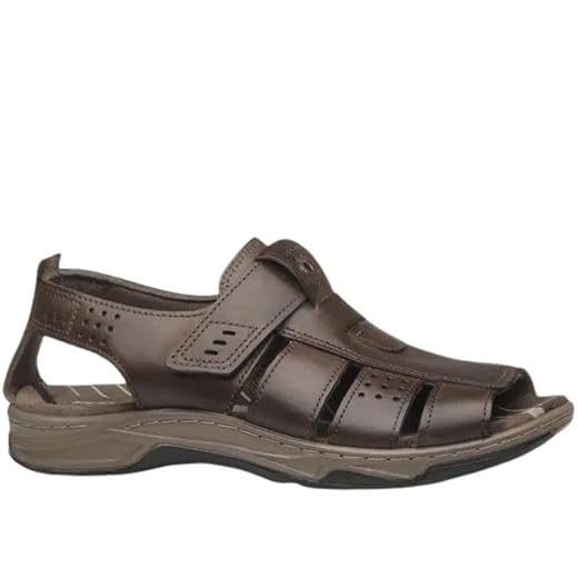 Pegada, SANDÁLIA MASCULINA PEGADA 132256 EM COURO COM AMORTECEDOR