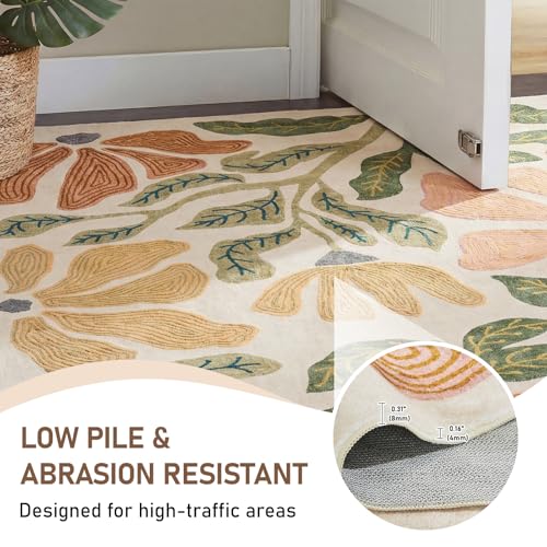 Tapete decorativo Warmstar 5x7ft para sala, lavable y antideslizante miniatura 5