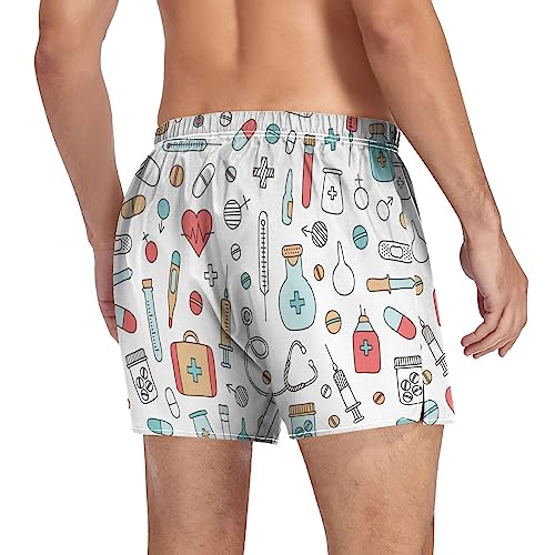 Men's Underwear Boxer Briefs Shorts Cotton Pocket Swimwear Bathing Suit(S-2XL)4