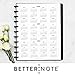 BetterNote 2026 Monthly Calendar Refill Fits Discbound Notebooks, Fits Big Happy Planner, Levenger Circa, Arc Staples, TUL Office Depot, InkWell Press (Whimsy, 11-Disc, 8.5