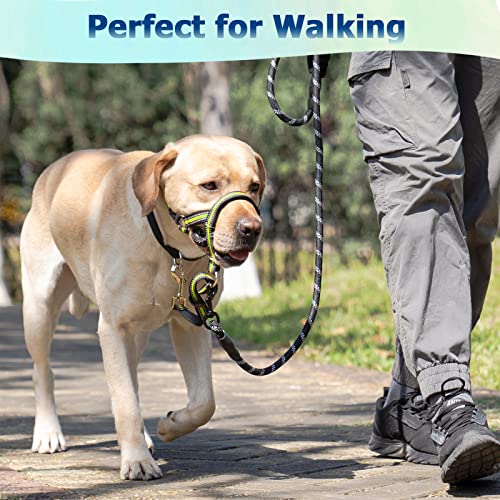 Head Collar For Heavy Pullers, No Pull Stylish Head Halter For Medium Large Aggressive Dogs, Gentle Dog Face Harness Stops Pet Pulling And Choking On Walks, Adjustable Muzzle Leash #TOP6