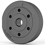  Placa de Discos de Peso de FraccióN de 1 Pulgada para Barra de Mancuerna con Mancuernas de 1 Pulgada Levantamiento de Pesas-ConstruccióN de Cuerpo Entrenamiento/Negro / 2x1kg