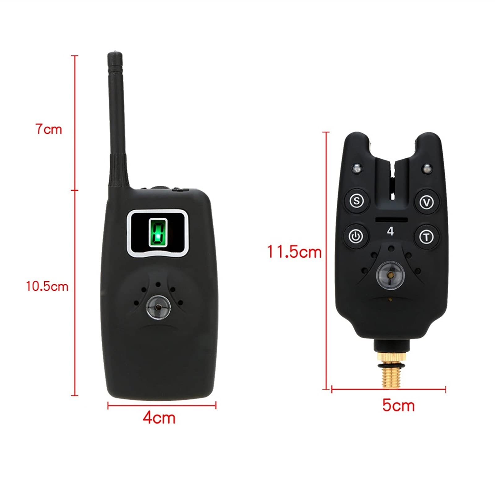 Fouillard de pêche sans Fil Alarm Finder Sound Alerte Screen Digital Bite Fish Bite Récepteur d'alarme Ensemble avec Caisse Carpe Pêche Tackle,Rechargeable Longue DuréE(Style 6)