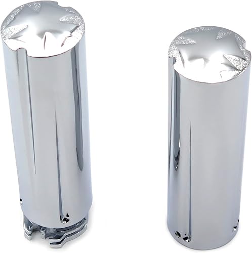 Miniatura 3 de Motocicleta Motocicleta Cruz End Estilo 1" Empuñaduras de mano para Harley Electra Glide Classic Chrome nuevo