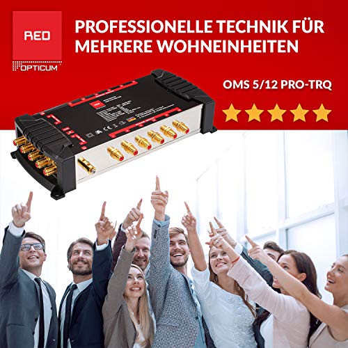 Multischalter 5×12 Opticum OMS 5/12 Pro TRQ für 12 Teilnehmer