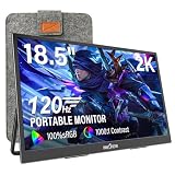 InnoView 2K Portable Monitor for Laptop 18.5" 2560x1440p QHD 120Hz 100% sRGB USB-C Standard HDMI DP Port Gaming Monitor,HDR Travel External Second Screen for Laptop, PC, Game Consoles