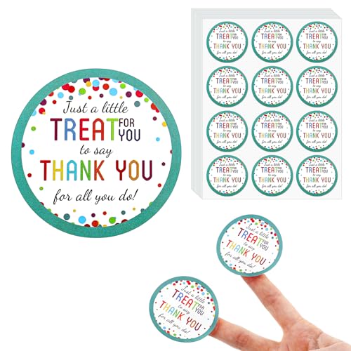 180 Pcs Thank You for All You Do Stickers, 2 Inch Colorful Dots Round Appreciation Stickers Self-Adhesive Label Sticker for Teachers, Volunteers, Nurses, Heathcare Employee, Packaging Gift