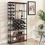 Construction Robuste et Durable : Fabriquée en panneaux de particules et cadre métallique avec revêtement en poudre, cette étagère à vin peut servir pendant de nombreuses années. En outre, e dispositif antibasculement aide à fixer fermement l’étagère à vin au mur pour assurer la sécurité.