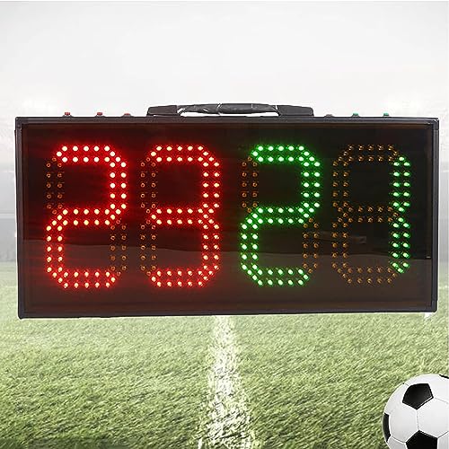 Marcador LED de doble cara McbeAn para sustituciones y tiempo de lesión en fútbol, con memoria de datos al apagarse miniatura 1