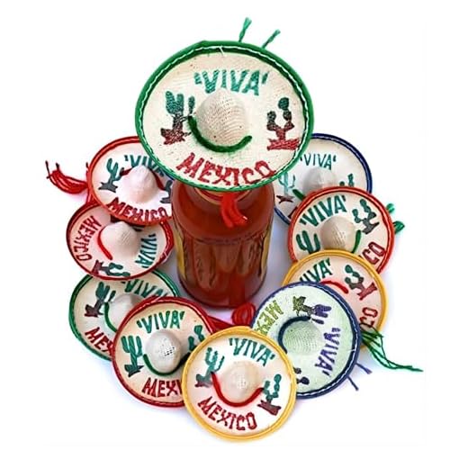 10 Pcs Mini Chapeaux Mexicains,Mini Chapeau de Paille Mexicain Chapeau Mexicain Miniature,Chapeau de Paille Décoratif de Bouteille de Bière de Fête pour Fournitures de Carnaval Décoration de Fête