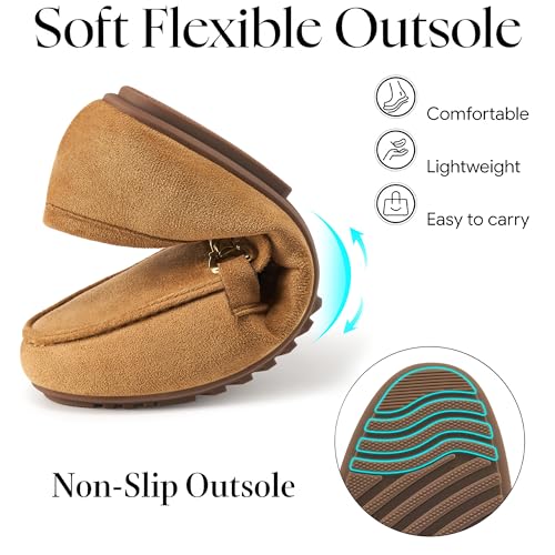 Image of HARENCE Loafers for Women Comfortable Slip On Business Work Flats Shoes Casual Driving Moccasins Penny Loafer