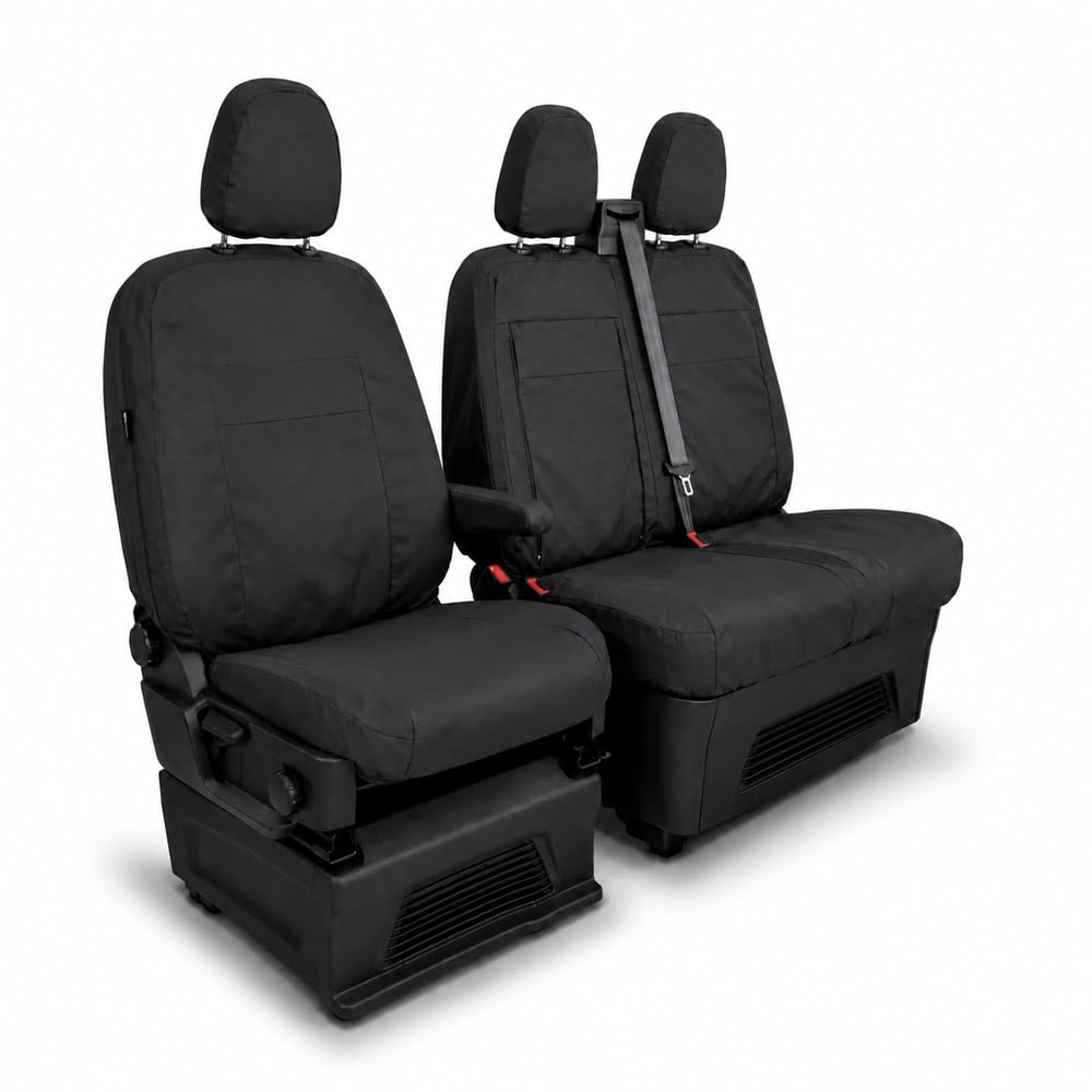 Coprisedili per Ford Transit Custom dal 2024, su misura per guidatore e passeggero doppio, impermeabili, resistenti e durevoli, facilmente montabili