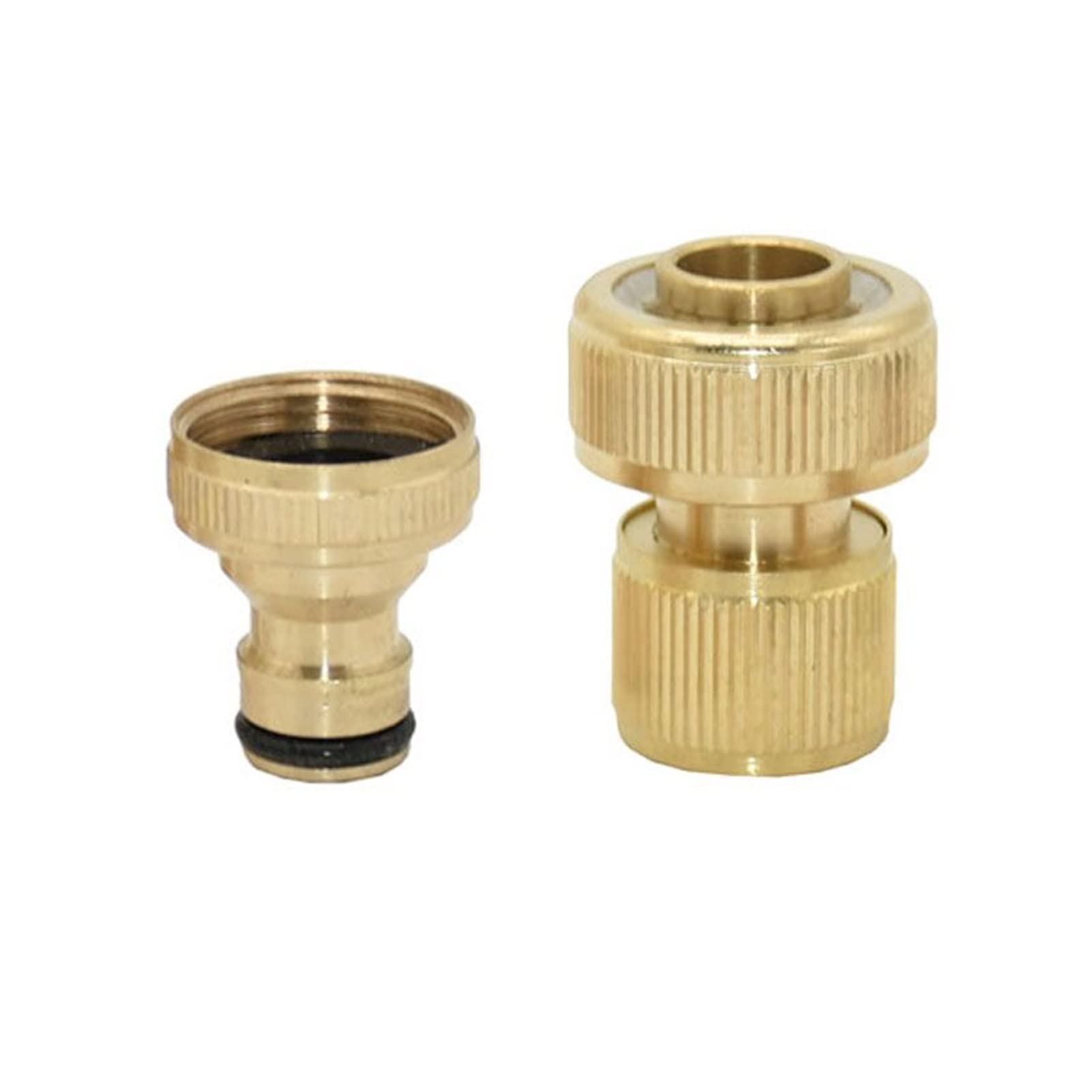 Conector de montaje Latón femenino 3/4 a 1/2 3/4 Conector de manguera 16 mm 20 mm Manguera de jardín Adaptador de conexión Agitadora de agua Adaptador de pistola de agua 5 Conjuntos
