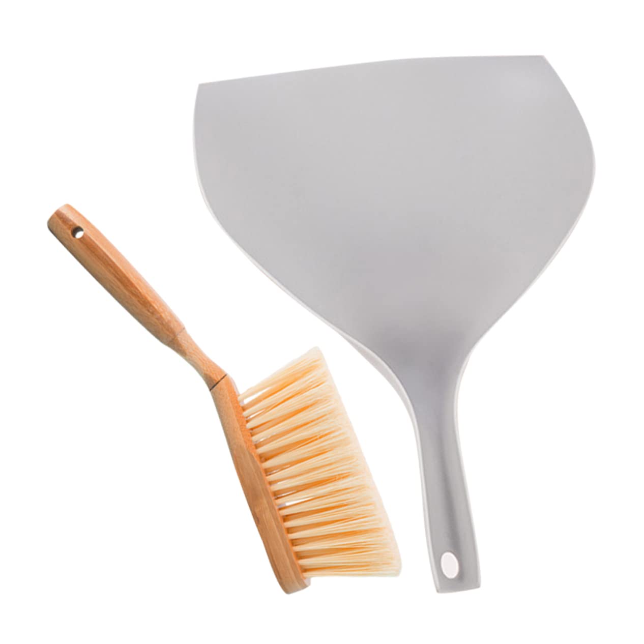 HAPINARY 1 Set Desktop Cleaning Kit Small Pans Portable Office Desktop Pan Sofa Sleeper Sectional Mini Hand Car Cleaning Brushes Mini Pan Keyboard Small Broom and Dustpan Handle Grey