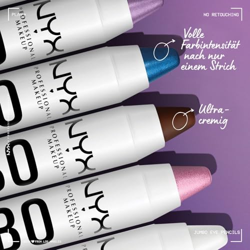 Jumbo Eye Pencil, strahlender Eyeliner, auch als Lidschatten, Base oder Highlighter geeignet, ohne Zerren oder Verblassen, Cremelidschatten in Weiß, 2er-Set, Milk 604A, 2x 5 g – Bild 4