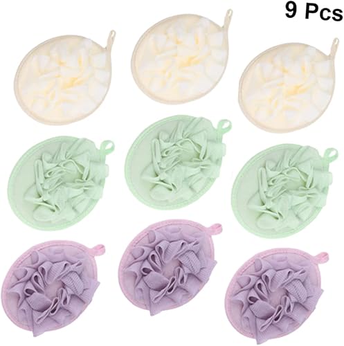 Miniatura 3 de Práctica bola de baño de burbujas red 9 piezas sólido baño esponja baño flor relajante baño accesorios conjunto