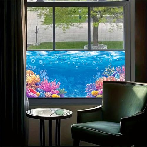 Vinilo decorativo para ventana con diseño marino 39.3x17.7 pulgadas miniatura 2