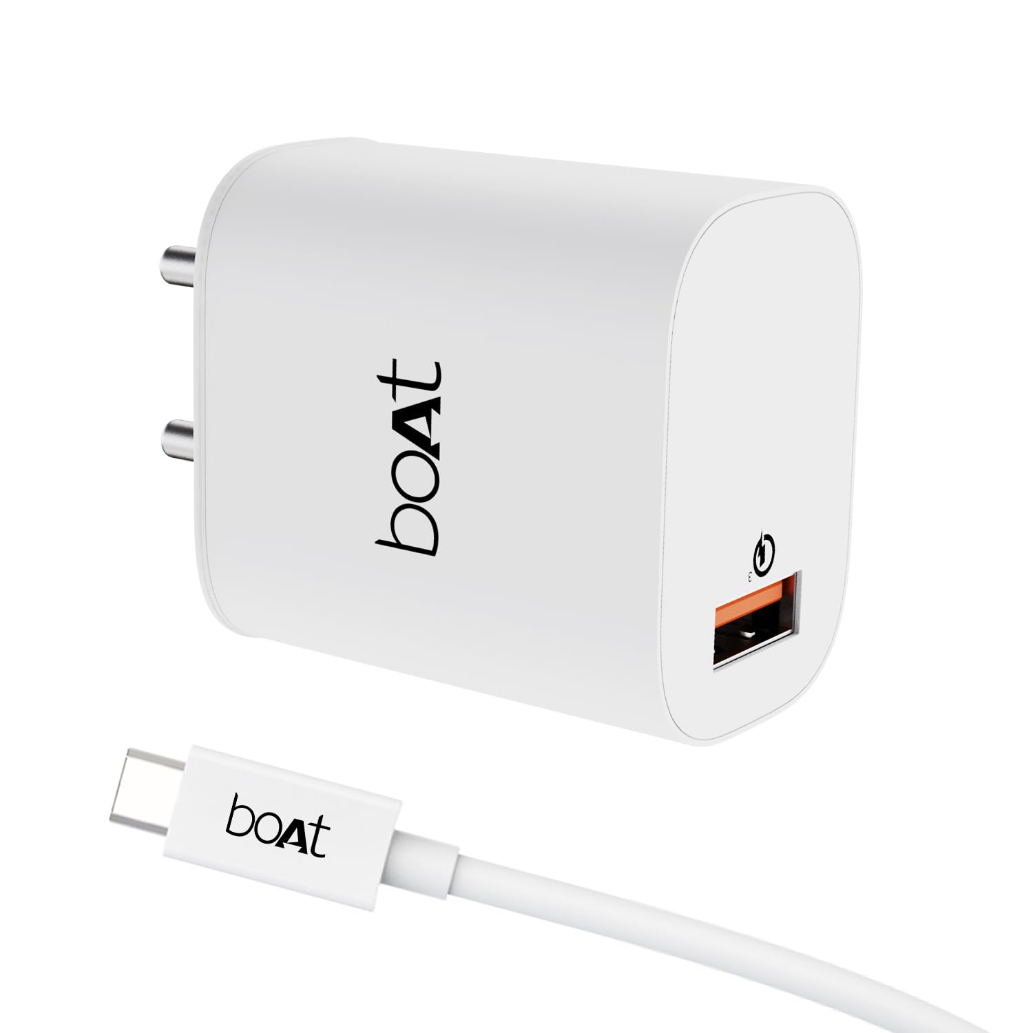 boAt 18W QC 3.0 with Fast Charge, Smart IC Protection, Auto Detection for Samsung, Xiaomi & Android Users with Type C to Type C Cable,White-picture-39