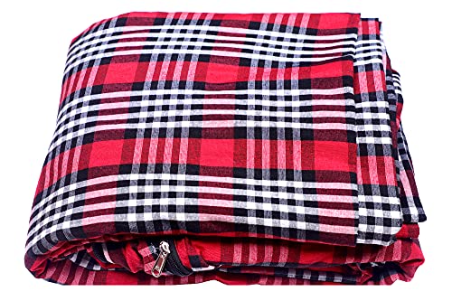 Image of UNQ Cotton Zipper 300 TC Single Bed 75x30x4 Inches Mattress Cover (Multicolor)