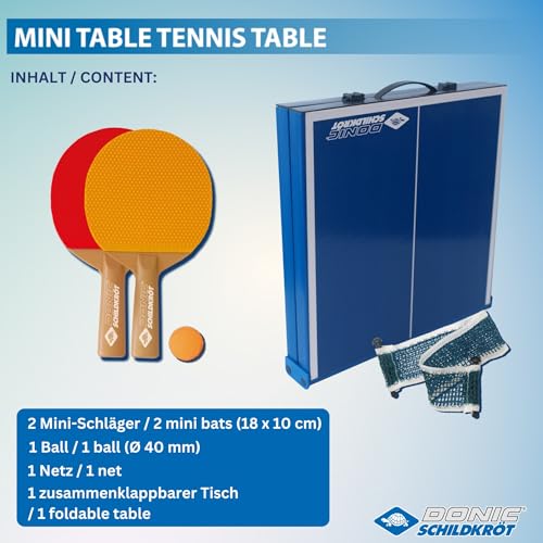 Mini Tischtennisplatte Schildkröt – Tischtennis Mini Set für Zuhause