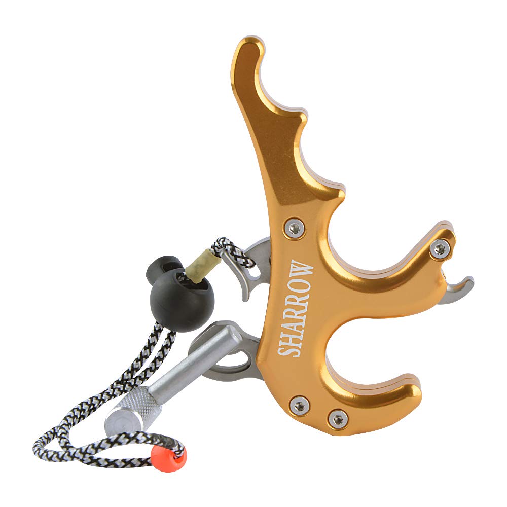 Arc Compound Release Aid 4 Finger Aide à la Libération Déclencheur Tir à l'arc Libération des Doigts Étrier de poignée Accessoires pour De Plein air Chasse