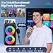 Bluetooth Speaker with 2 Wireless Microphones - Big Party Speaker for Adults Kids Karaoke with Lights - Portable Rechargeable Floorstanding Speakers Support TWS/AUX/USB/TF Card for Home Party Gift