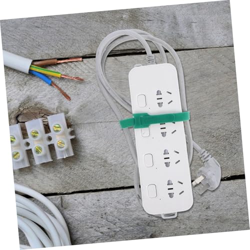 Mipcase 100 piezas bridas reutilizables de cable con gancho y lazo para organización de cables eléctricos y electrodomésticos verde 12mm x 300mm para uso en casa y oficina miniatura 6