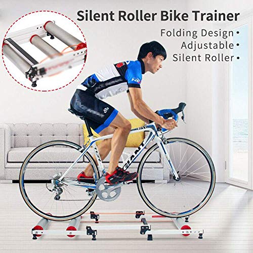 Home Use Bike Trainer Stand for Mountain Road Bikes Adjustable Front Wheel Bracket for Indoor Training for Most Types of Bike Exercise Fitness Stationary Frame
