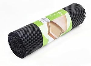 Cneihflxx Black PVC Non-Adhesive Liner Roll