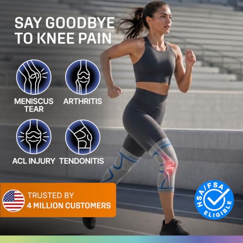 Image of Modvel 2 Pack Knee Brace for Women - Knee Support for Walking, Knee Compression Sleeves for Pain Relief, Knee Sleeves for Women, Knee Brace for Sports, Workouts & Arthritis