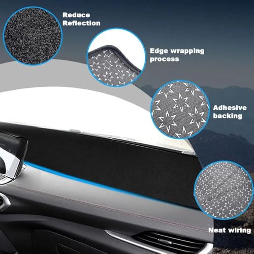 Cubierta de tablero para Chevrolet Tracker 2019-2022 tapete protector solar negro 4
