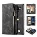 Galaxy Note 9 Wallet Case,AKHVRS Handmade Premium Cowhide Leather Wallet Case,Zipper Wallet Case [Magnetic Closure]Detachable Magnetic Case & Card Slots for Samsung Galaxy Note 9 - Black