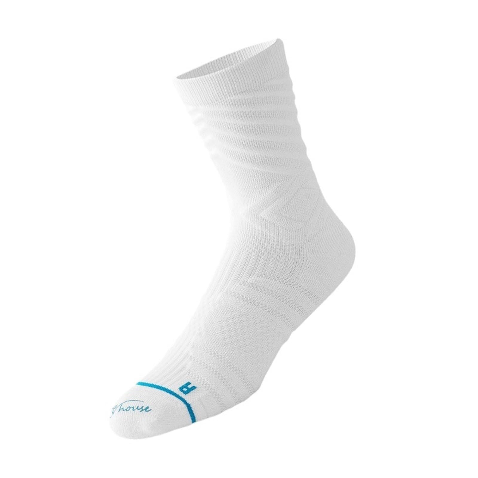 Mtksfdc Men's White Waterproof Socks Hiking Sock Outdoor Waterproof Trekking Socks Seamless Mountain Climbing Sock Anti Sweat Sports Elite Basketball Socks(,1 Pair (39-45))