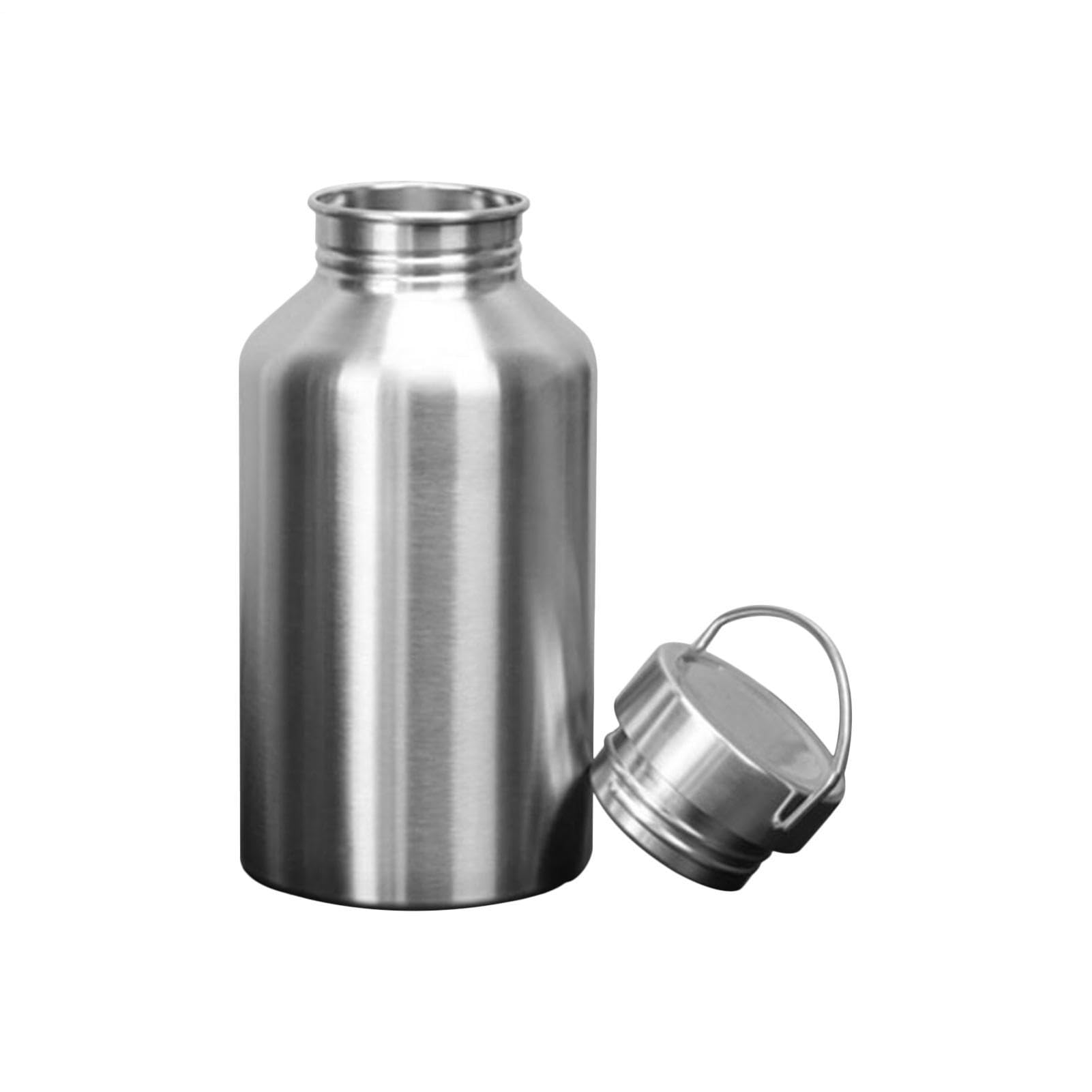 2L Stainless Steel Water Bottle – 304 Large Capacity Single Wall Drink Flask, Drop Proof Design | Outdoor Camping Hiking Sports Hydration Container for Summer Use