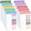LABUK 10 Pack Daily To Do List Notebook 5 x 8 Daily Planner 30 Sheets Spiral to Do List Notebook for Classroom Office Plan Work Schedule Checklist