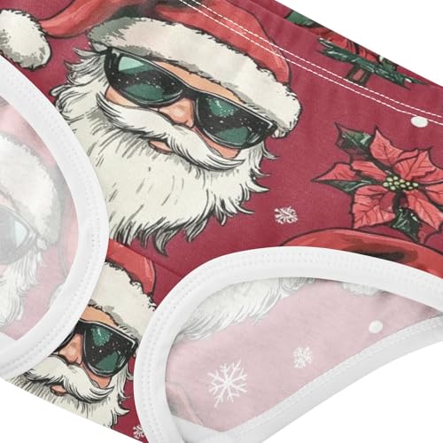 GuoChe Cool Santa Claus 1-piecing Hip Design Panties Organic Underpants for Baby Girls in Sizes 2T,3T, 4T, 5T, 6Y and 8Y4