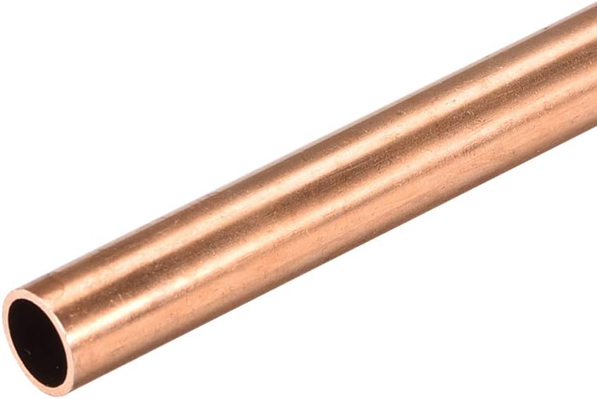 Copper Round Tube, 6mm OD 0.5mm Wall Thickness 300mm Long Straight Pipe Tubing