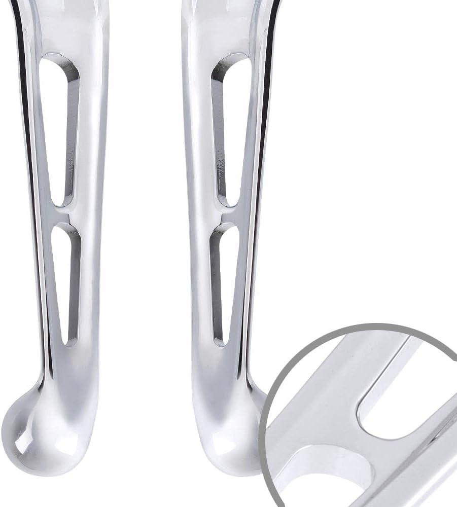 KiWAV Slotted 2 Chrome Hand Control Brake & Clutch levers Chrome Compatible for Harley '96-'03 XL '96-'17 Dyna '96-'14 Softail '96-'07 Touring