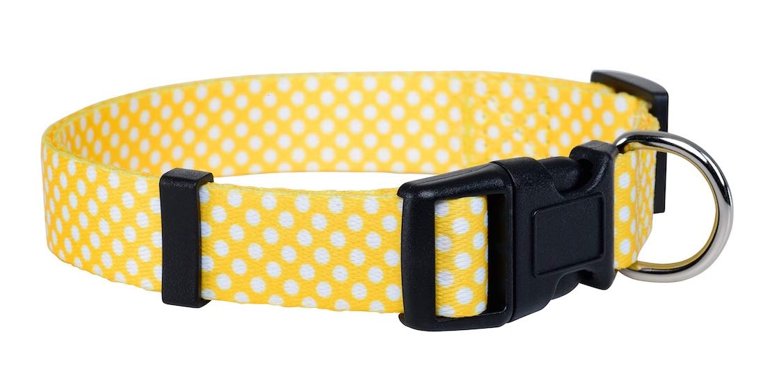 Native PupPolka Dot Dog Collar, Adjustable for Small, Medium, Large Dogs, Cute Fabric for Boy, Girl